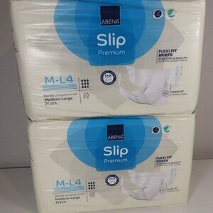 2-Pack - Abena Slip Flexi Fit Incontinence Brief M-L Breathable 1000021166 21 Ct